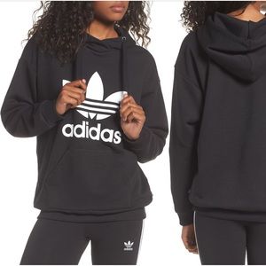 adidas Originals women’s Trefoil Hoodie size XS in black